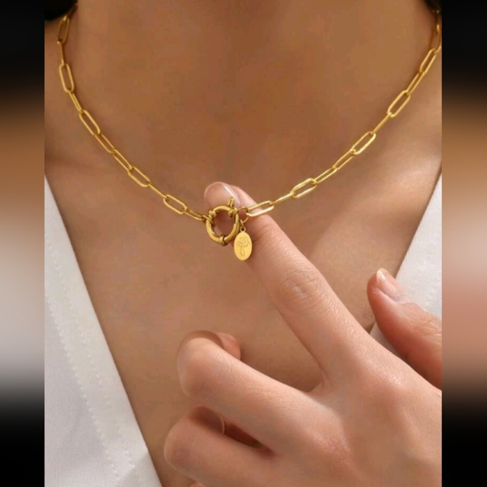 Gold Link Chain Necklace